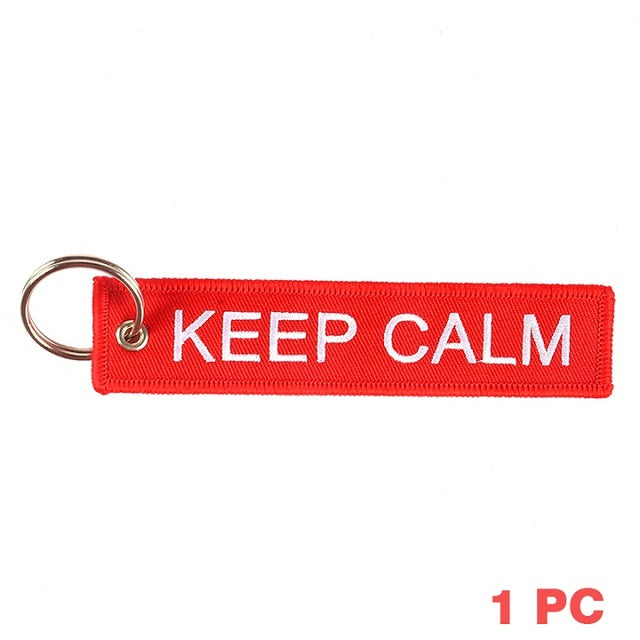 Keep Calm Red Keytag