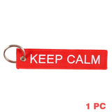 Keep Calm Red Keytag