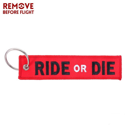 Ride Or Die Red Keytag