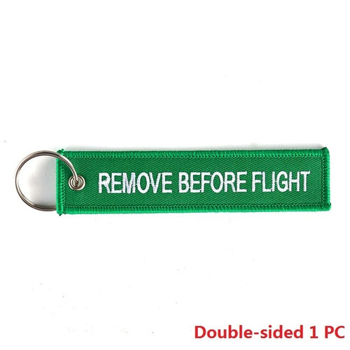 Remove Before Flight Green Keytag