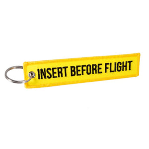 Insert Before Flight Keychain