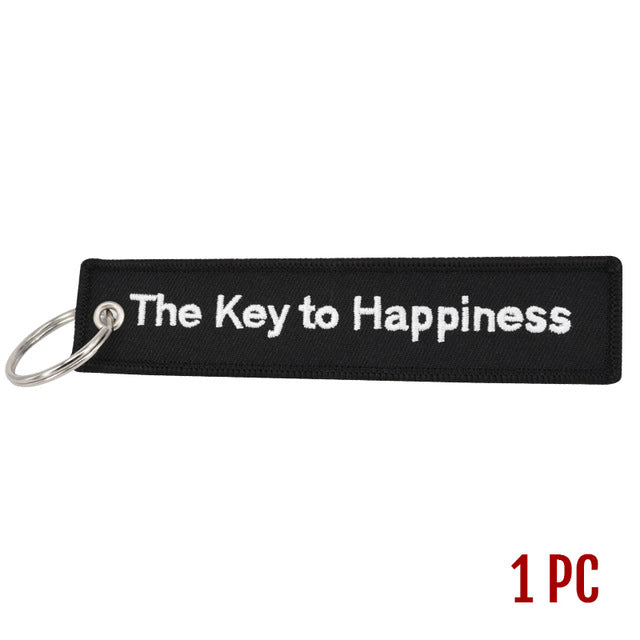 The Key To Happiness Black Keytag