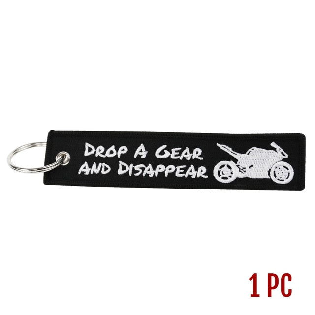 Drop A Gear And Disssapear Bike Keytag