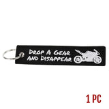 Drop A Gear And Disssapear Bike Keytag
