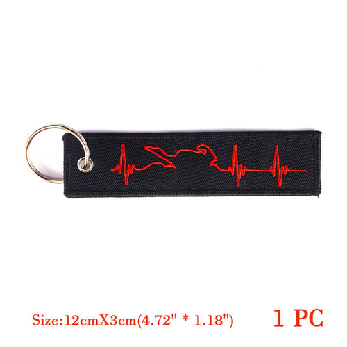 Red Heartbeat Keytag