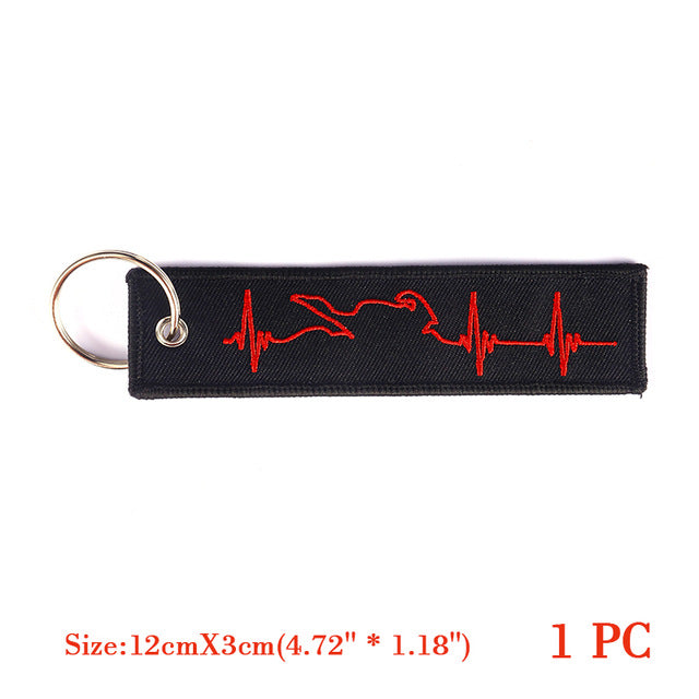 Red Heartbeat Keytag