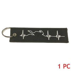 Heartbeat in White Keytag