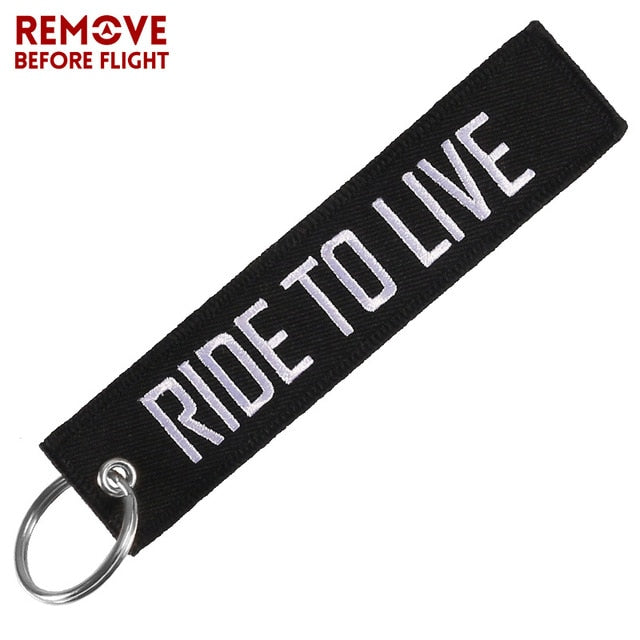 Ride To Live Keytag