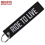 Ride To Live Keytag