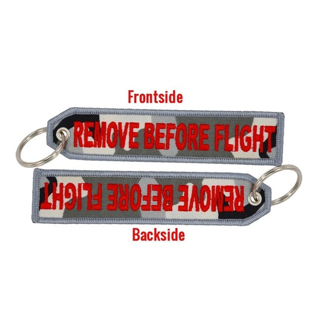 Remove Before Flight Camo Keytag